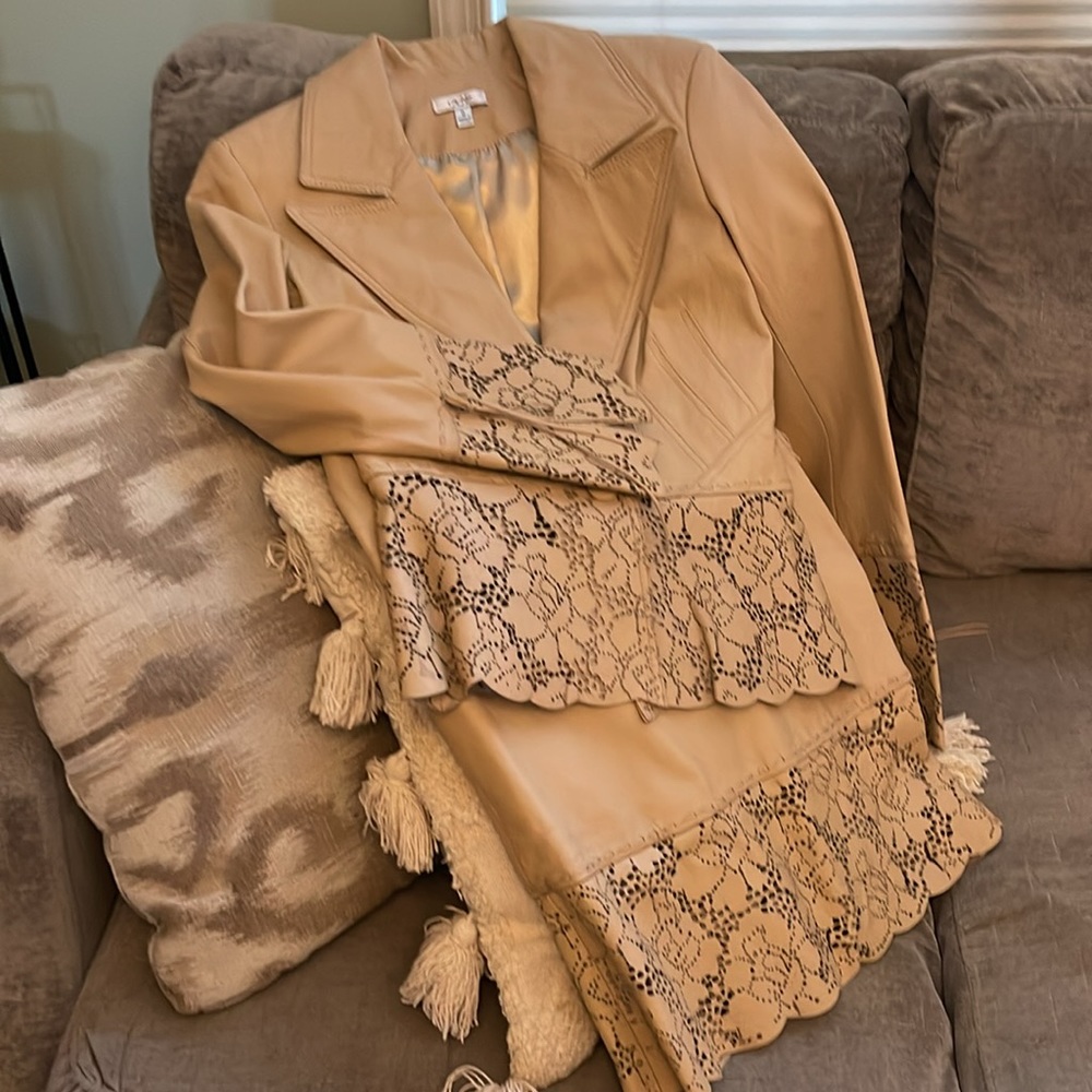 Leather vintage jacket and skirt set - Picture 6 of 6